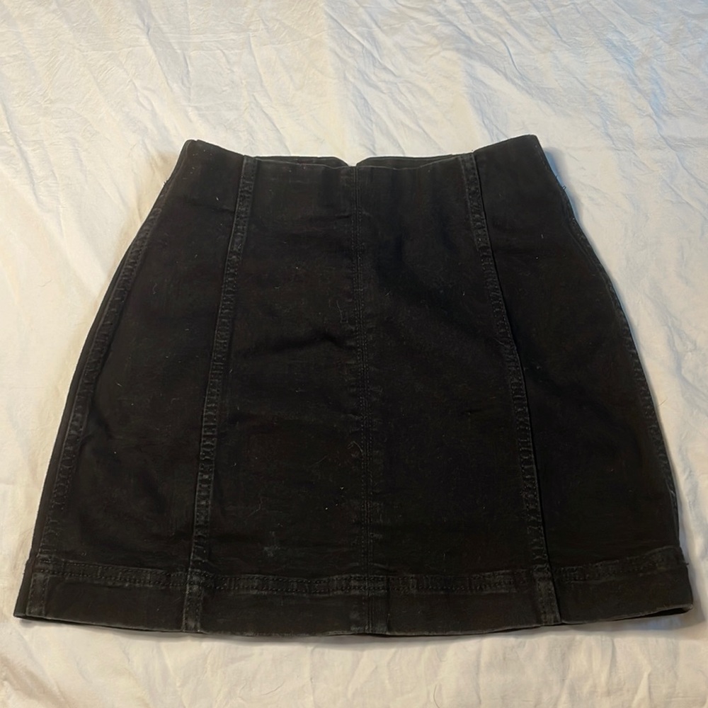 Black Zip up Skirt